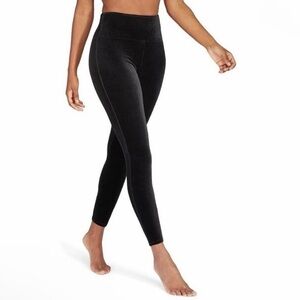 New With Tags Spanx Black Velvet High Rise Leggings Womens Size Small